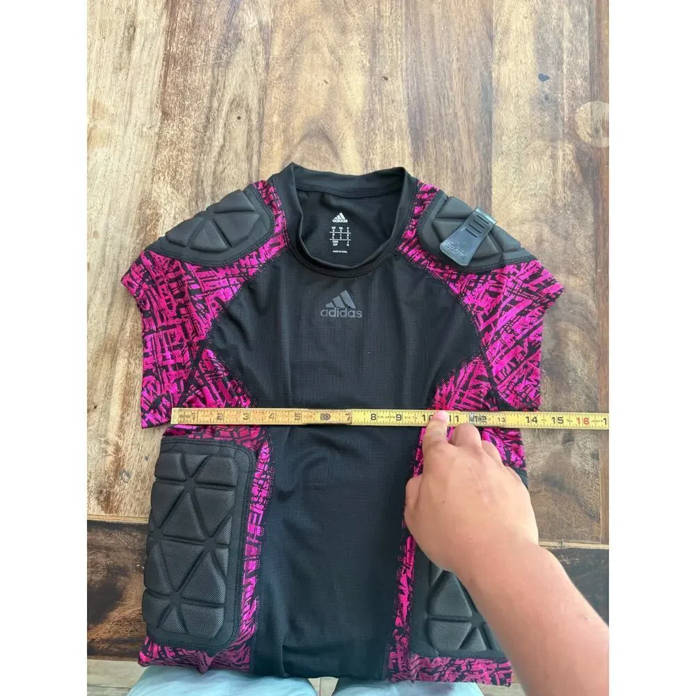 Adidas Men's Pink Techfit Padded Compression Charged Shirt Size Small